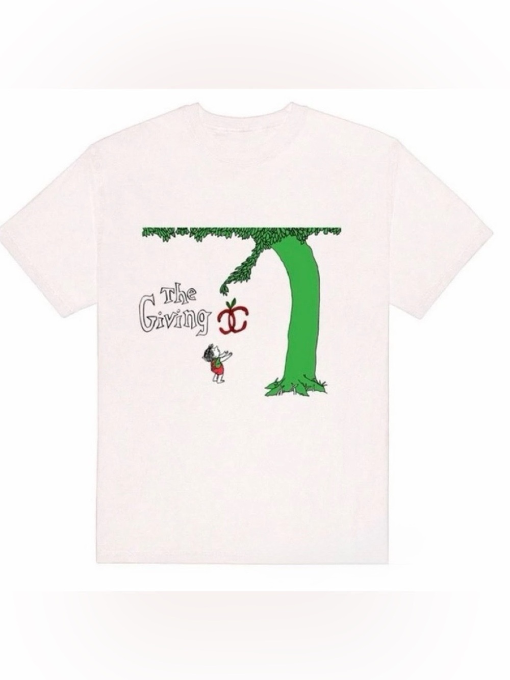 MEGA YACHT Chanel  "THE GIVING TREE"  Apple MEN'S MED Tshirt BRAND NEW 🔥🔥🔥